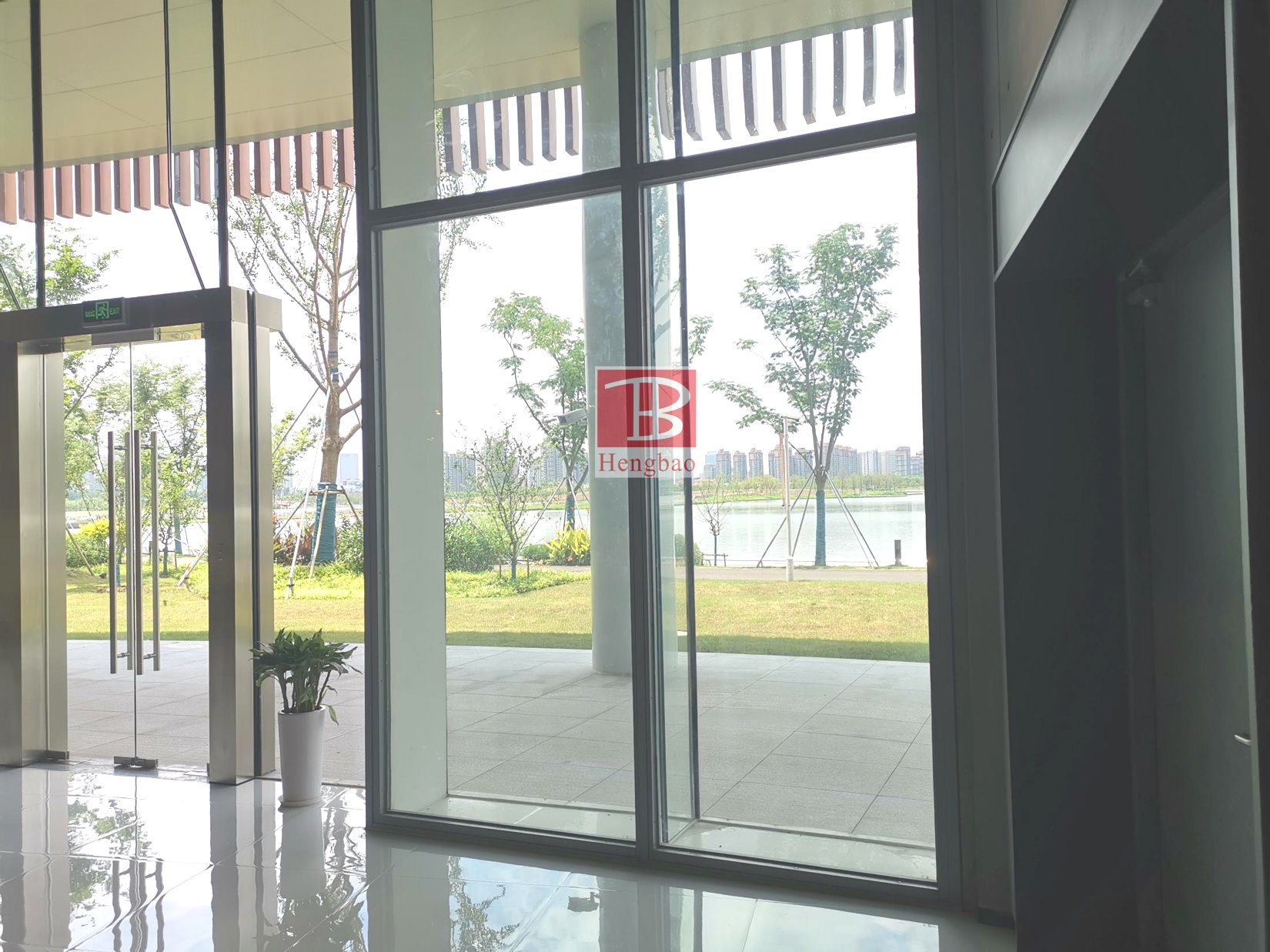 fire resistant glass door